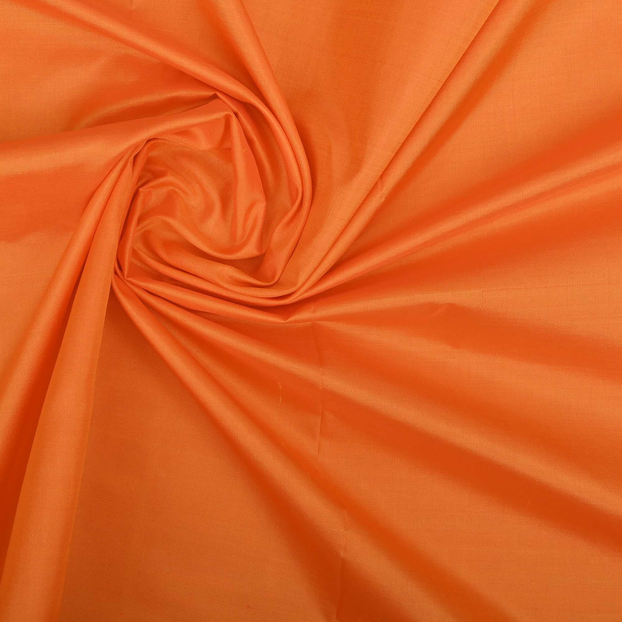 Marigold Orange Plain Silk Fabric