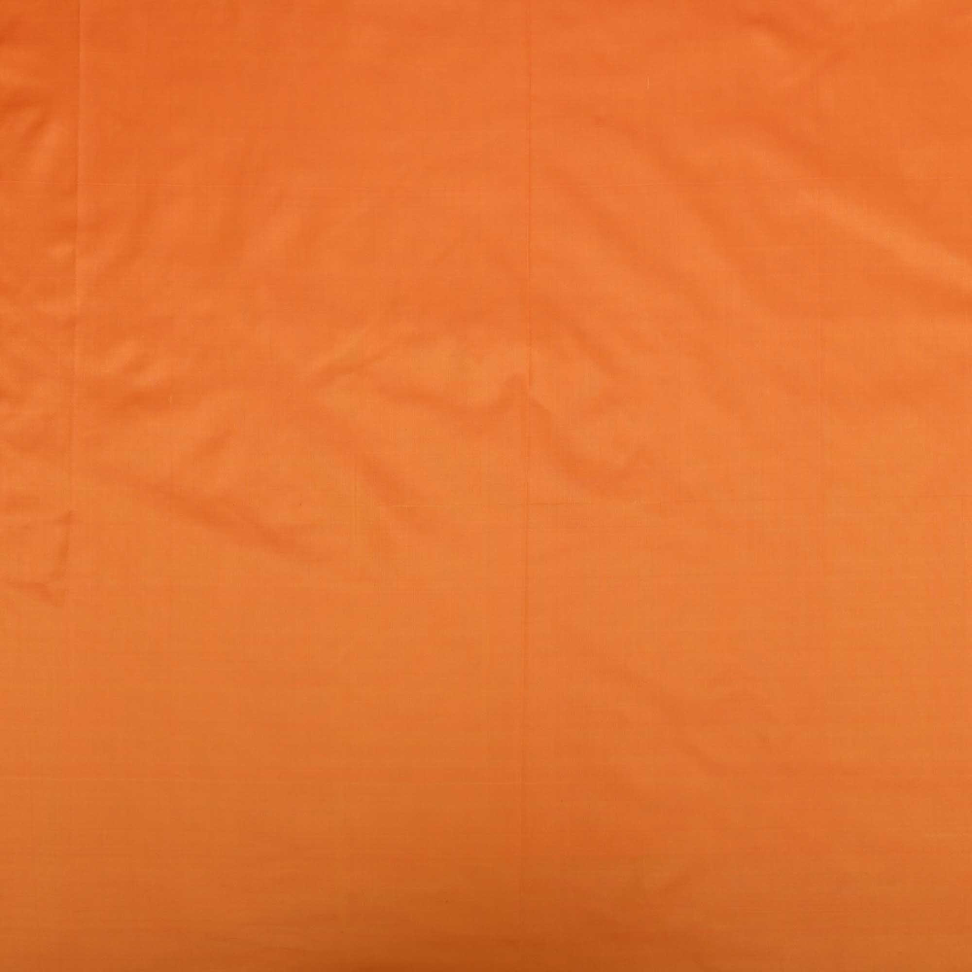 Marigold Orange Plain Silk Fabric