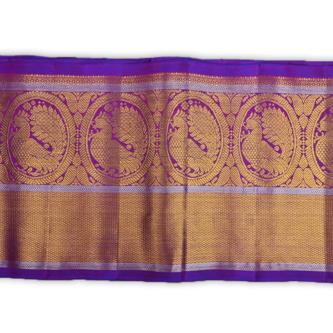 Indigo Purple Kanchi Silk Border