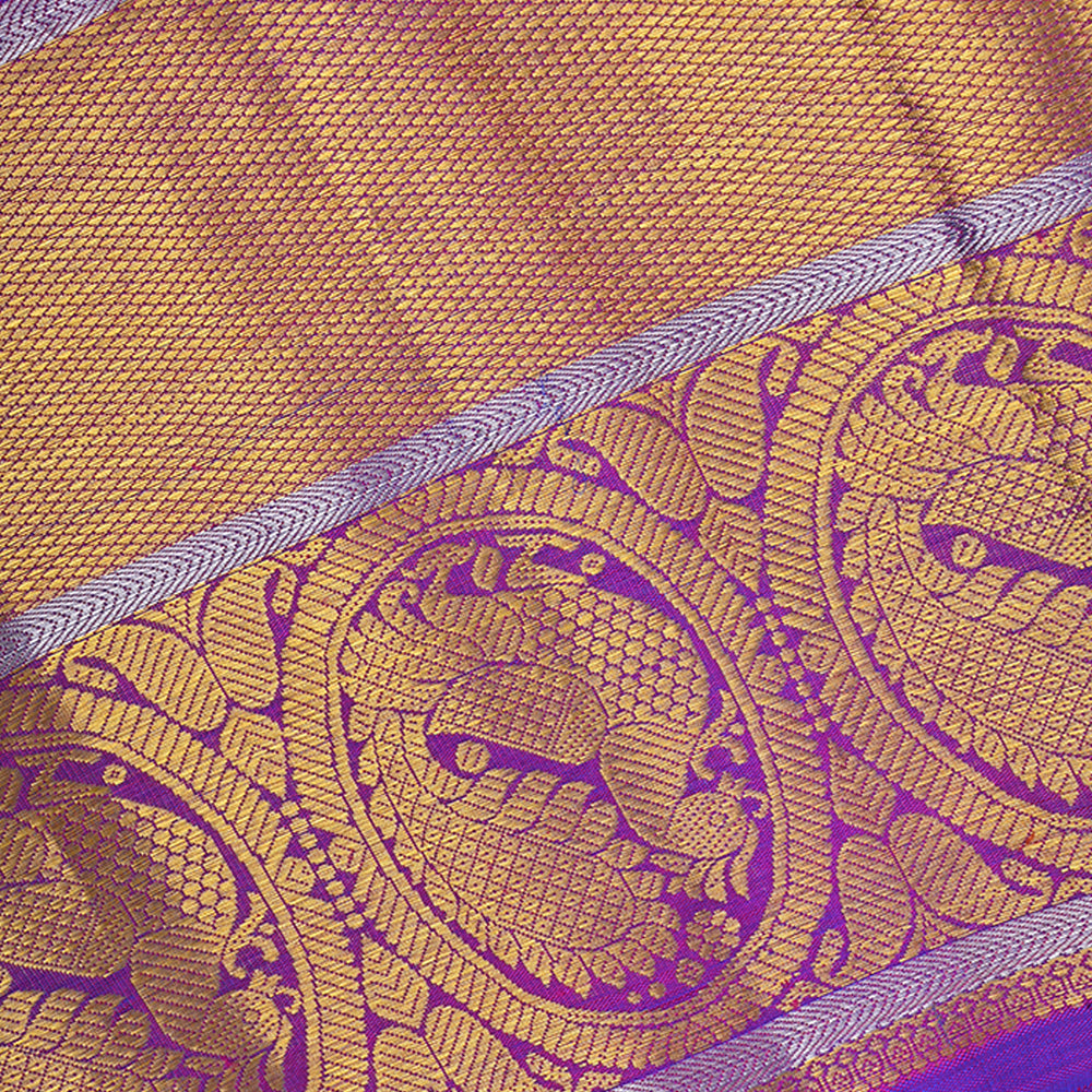 Indigo Purple Kanchi Silk Border