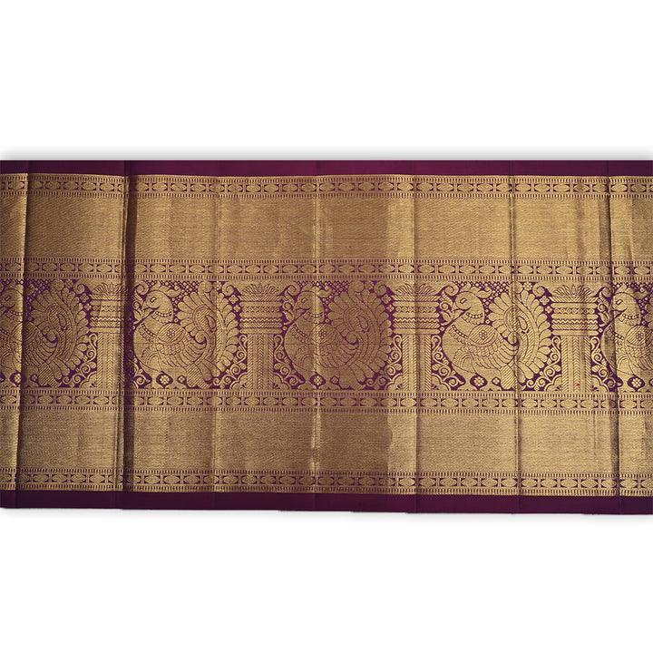 Pansy Purple Kanchi Silk Border