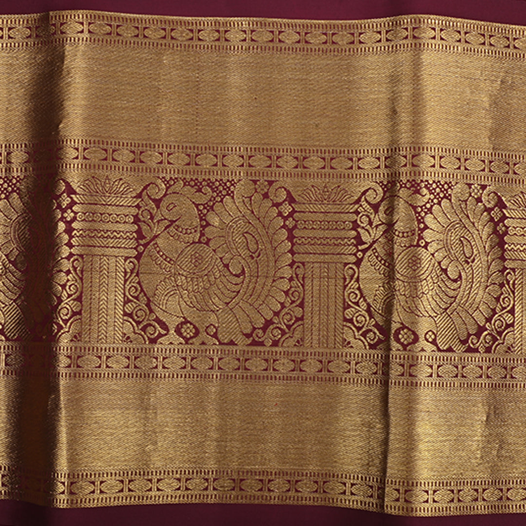 Brick Maroon Kanchi Silk Border