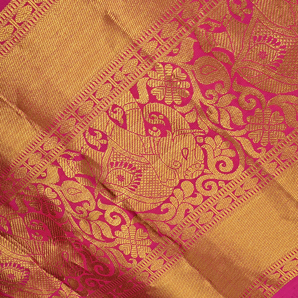 Magenta Purple Kanchi Silk Border