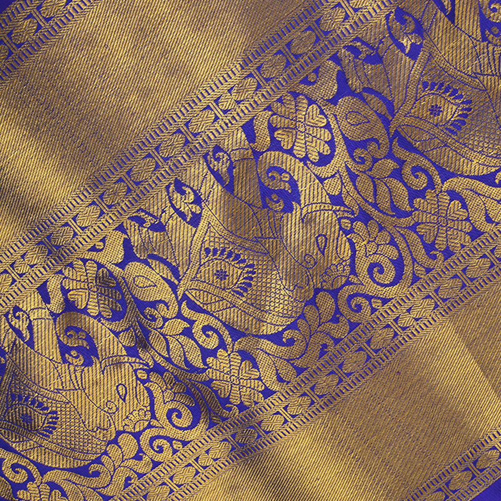 Royal Blue Kanchi Silk Border