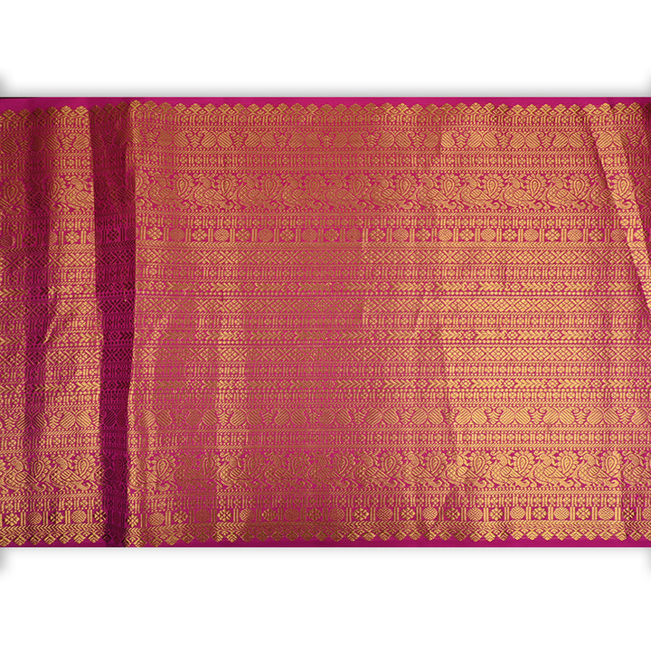 Raspberry Pink Kanchi Silk Big Border