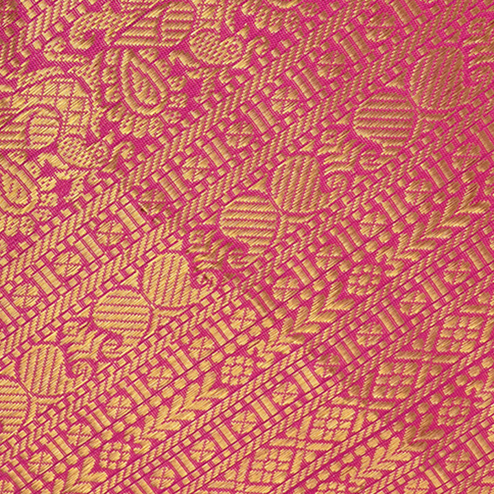 Raspberry Pink Kanchi Silk Big Border