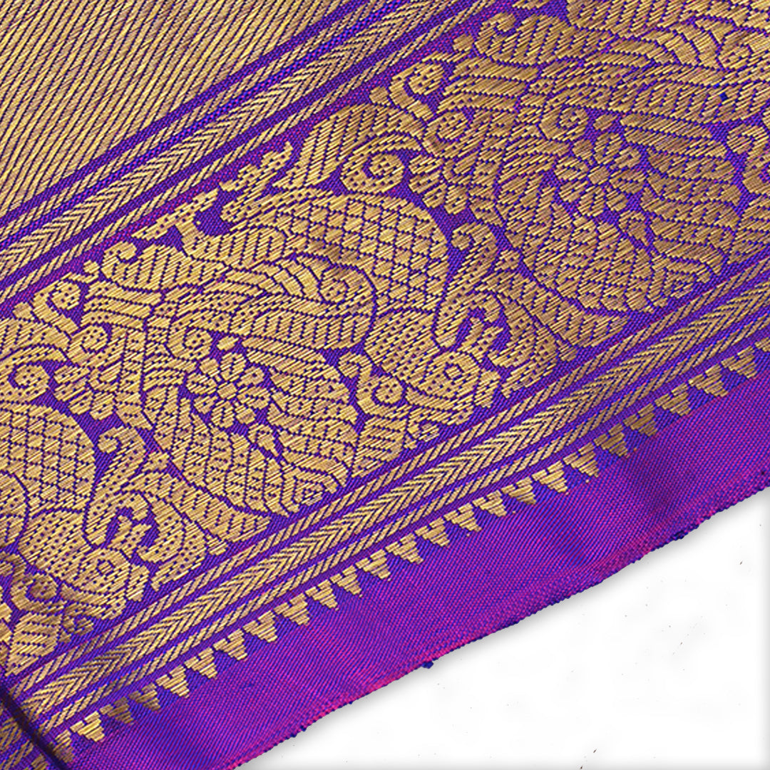 Violet Kanchi Silk Border