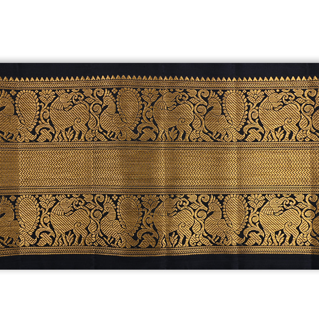 Kajal Black Kanchi Silk Border