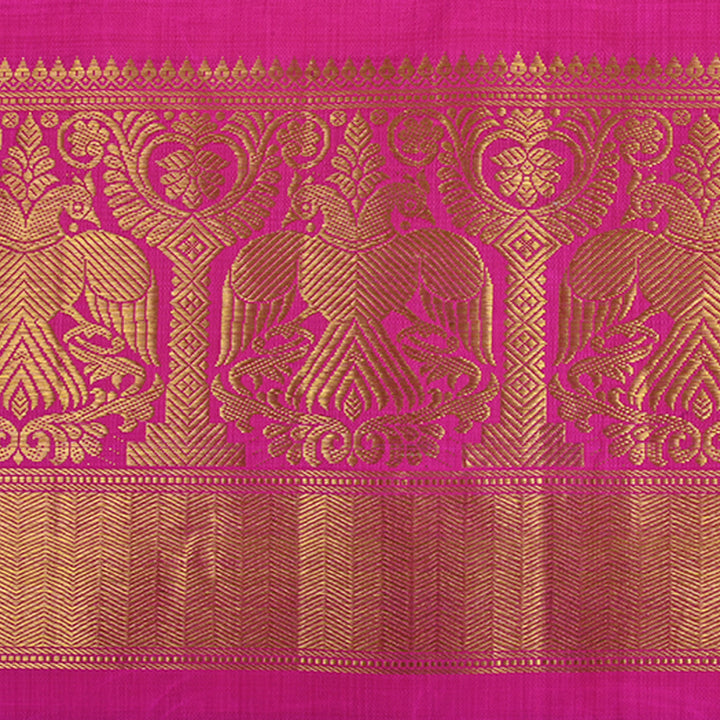 Magenta Purple Kanchi Silk Border