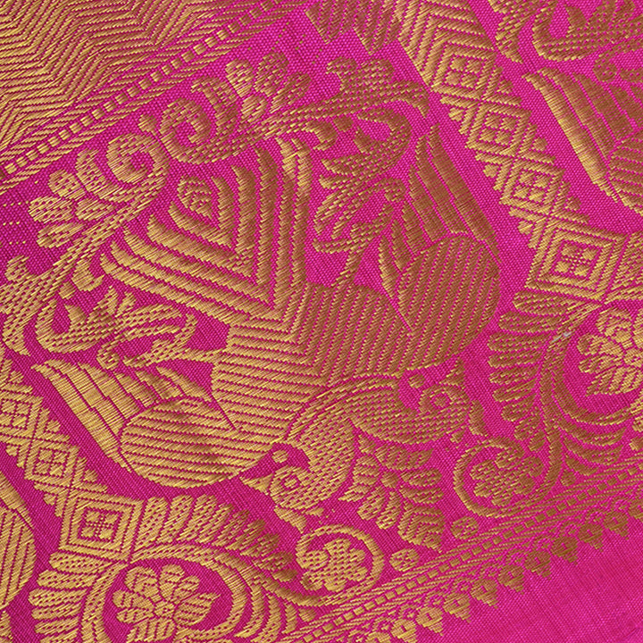 Magenta Purple Kanchi Silk Border