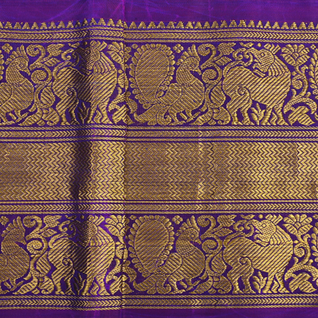 Indigo Purple Kanchi Silk Border