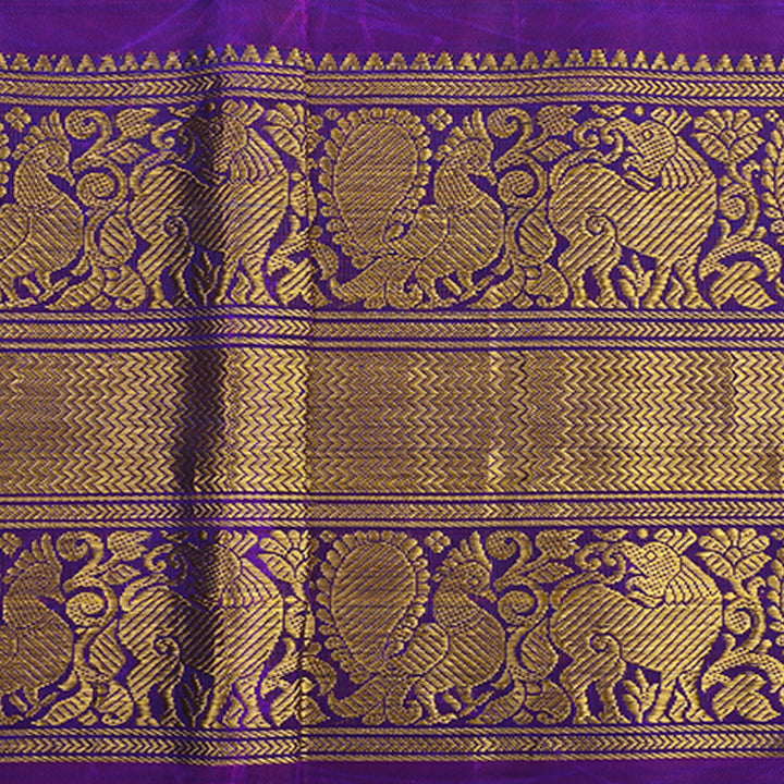 Indigo Purple Kanchi Silk Border