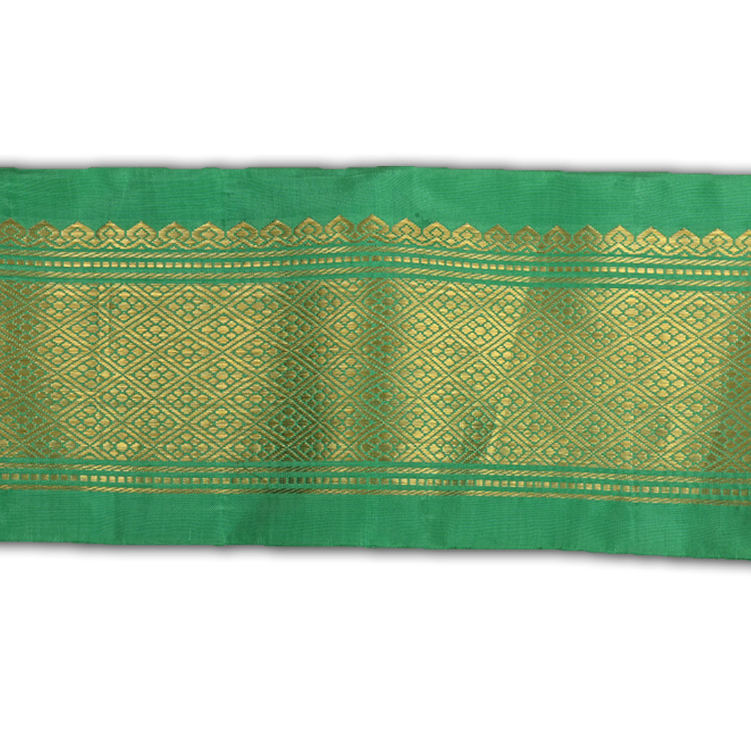 Parrot Green Kanchi Silk Border