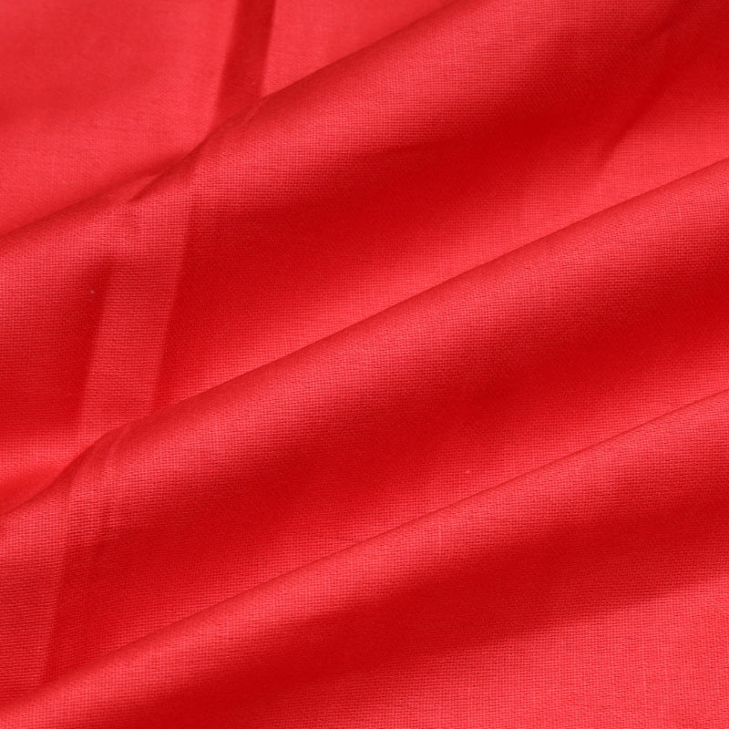 Crimson Red Plain Linen Fabric