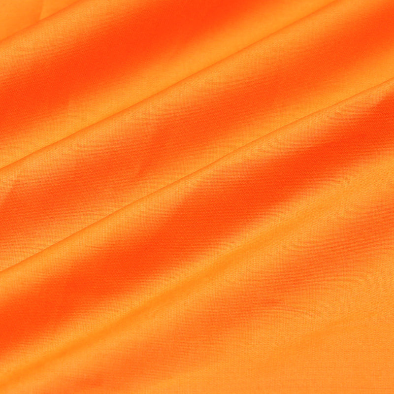 Orange Plain Linen Fabric