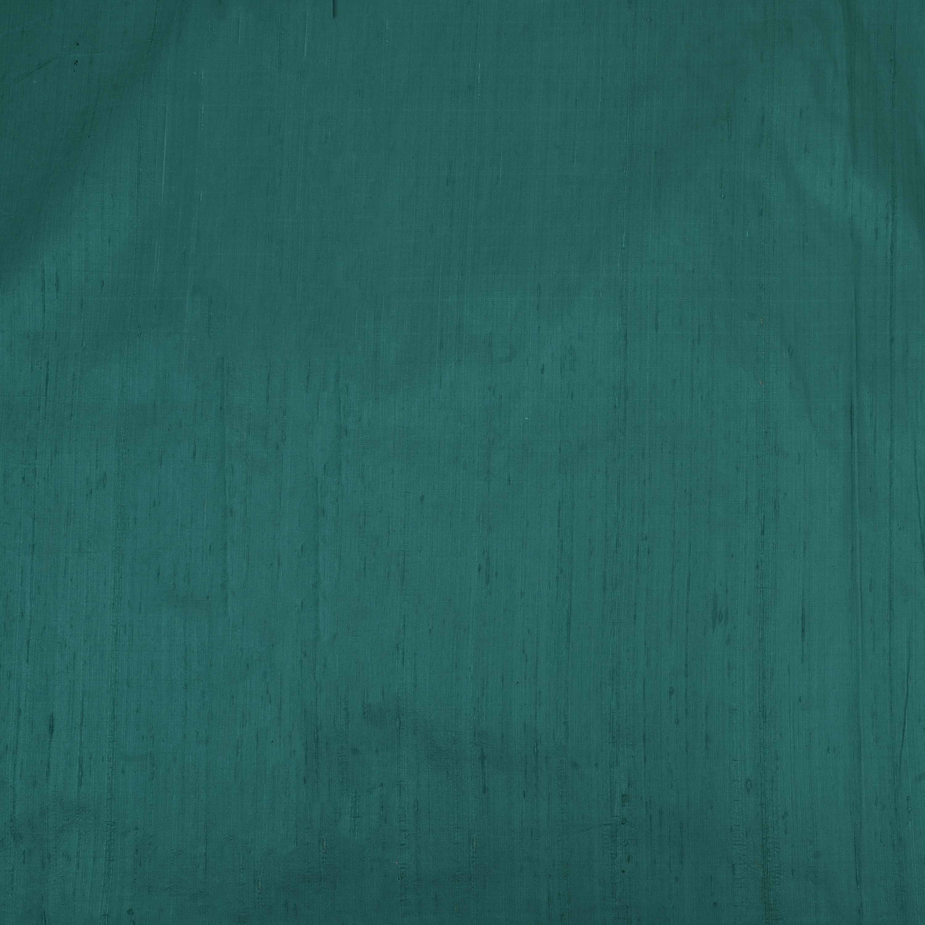 Peacock Green Plain Raw Silk Fabric