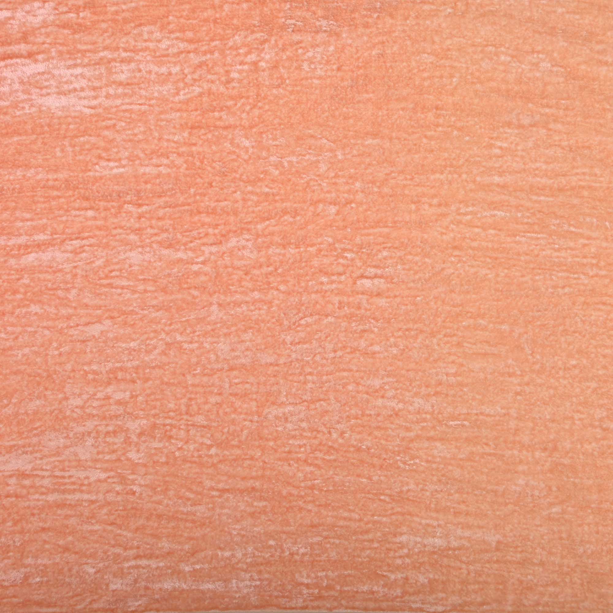 Creamy Peach Plain Velvet Fabric