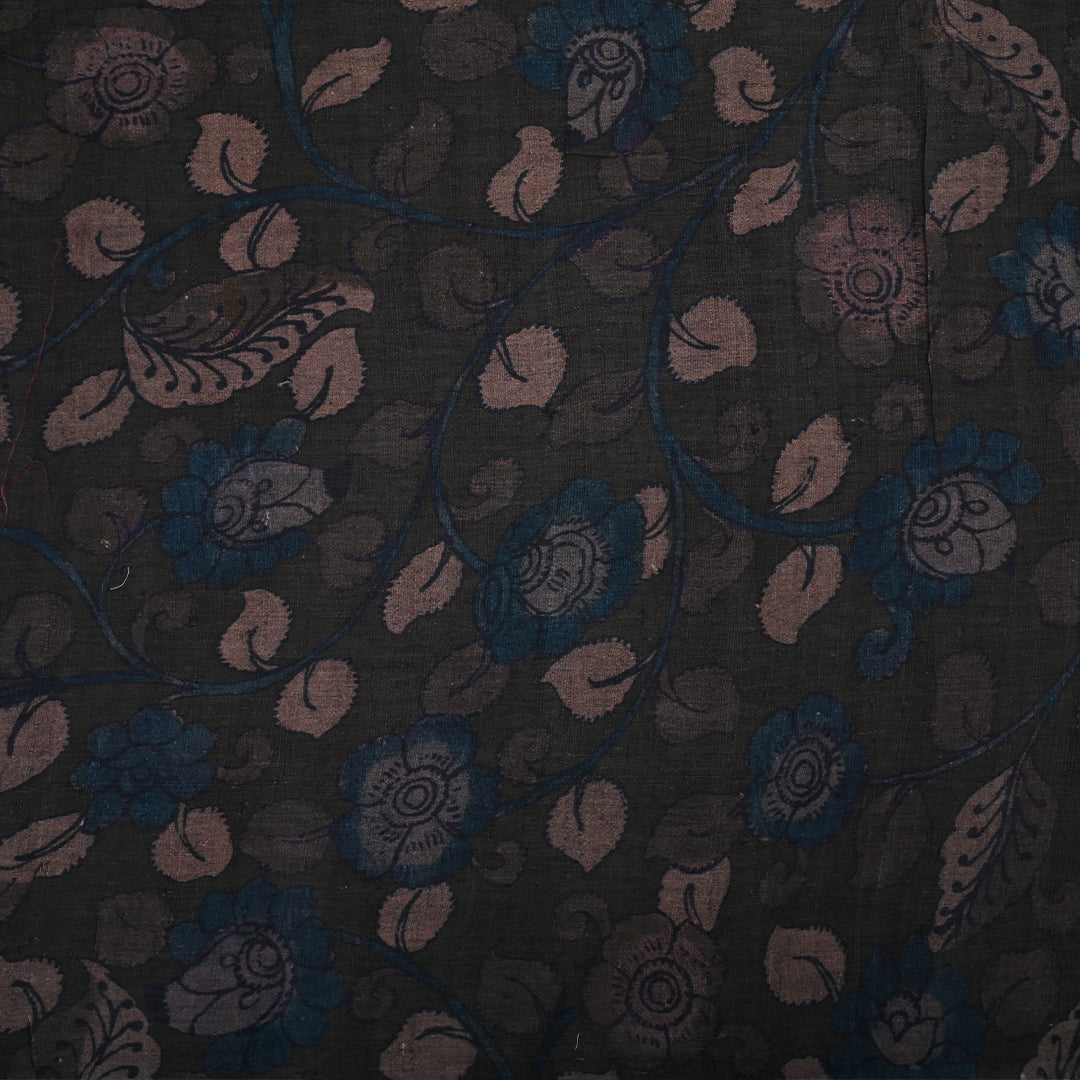 Camouflage Green Floral Tussar Fabric