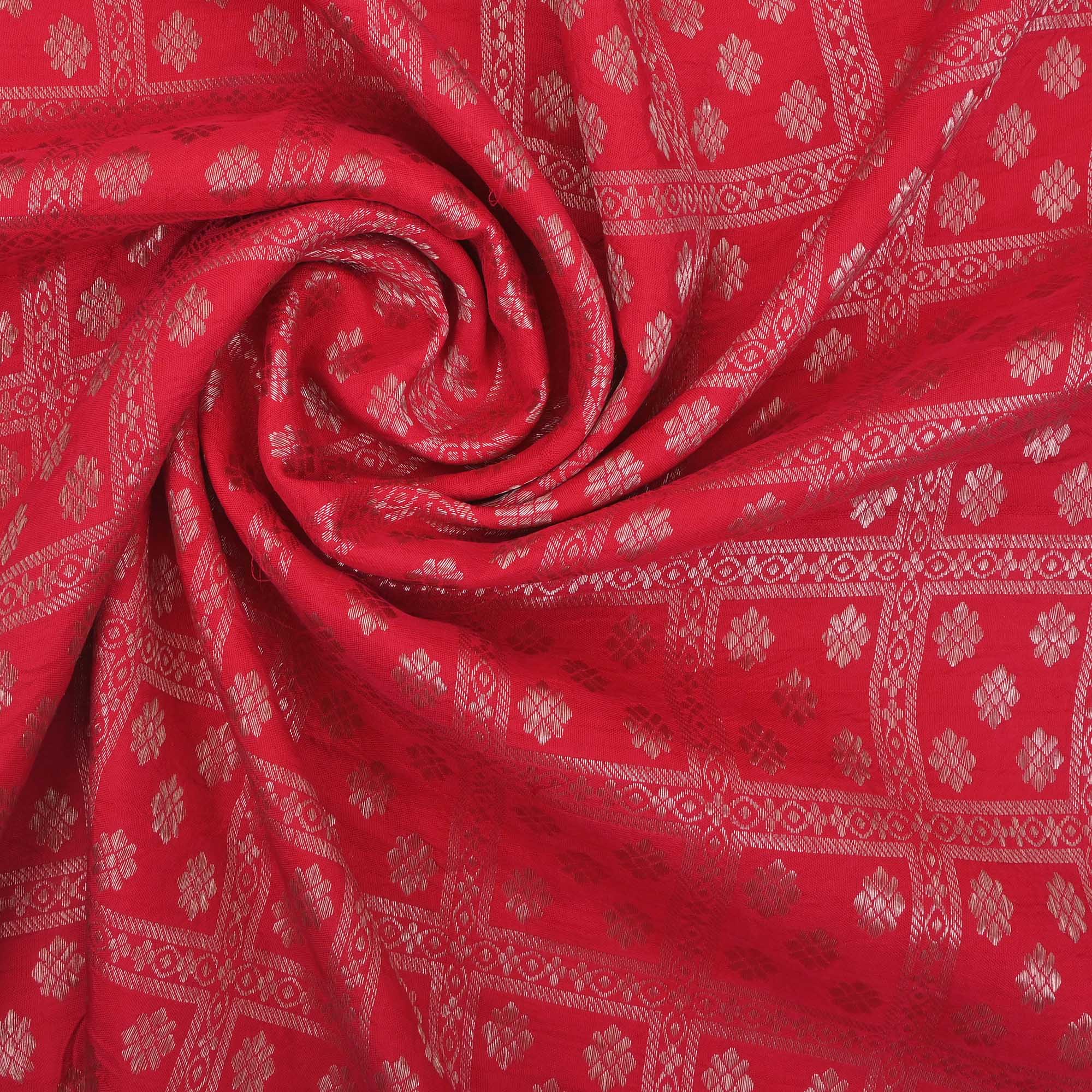 Crayola Red Floral Kanchi Fabric