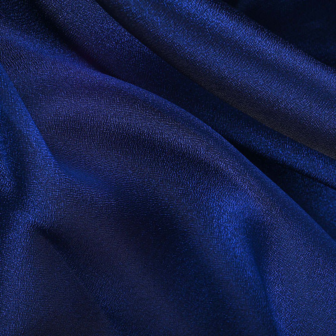 Royal Blue Plain Shimmer Tissue Fabric