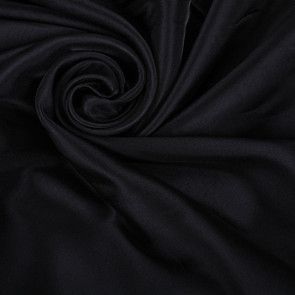 Kajal Black Plain Shimmer Tissue Fabric