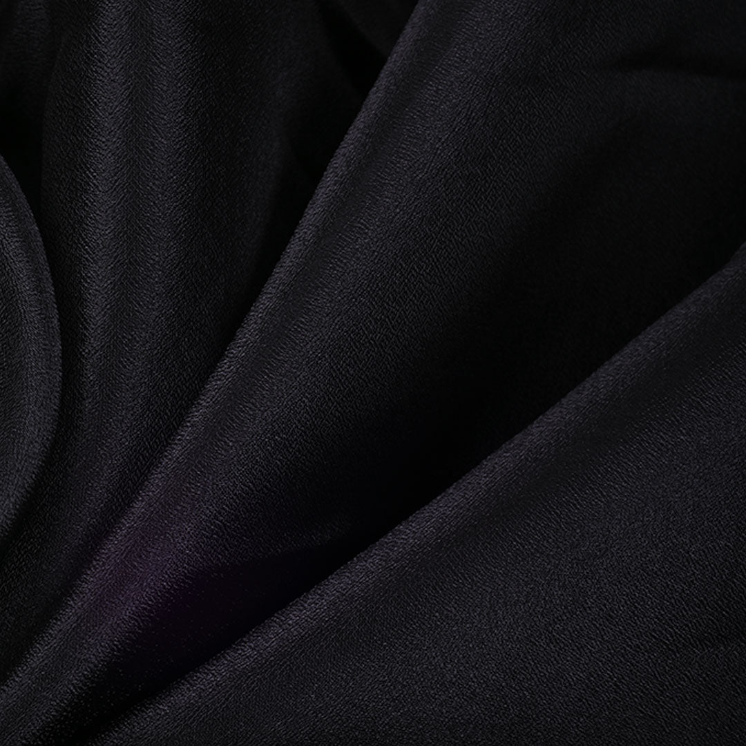 Kajal Black Plain Shimmer Tissue Fabric