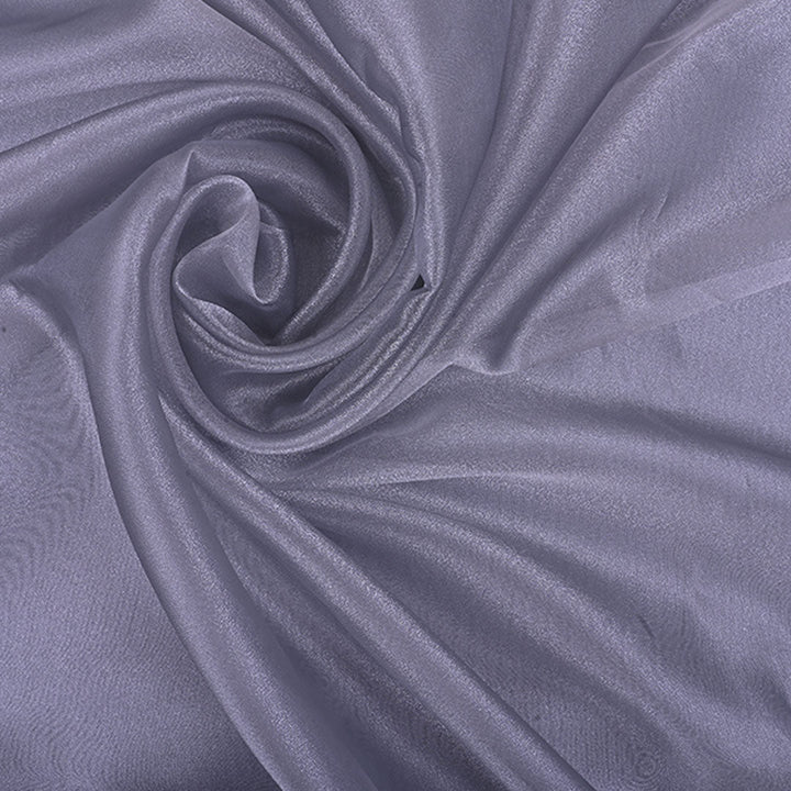 Ash Gray Plain Shimmer Tissue Fabric