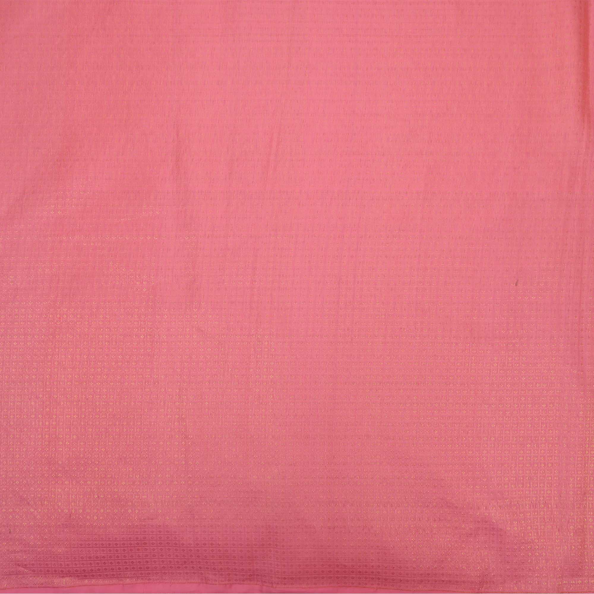 Flamingo Pink Butti Checks Kanchi Fabric