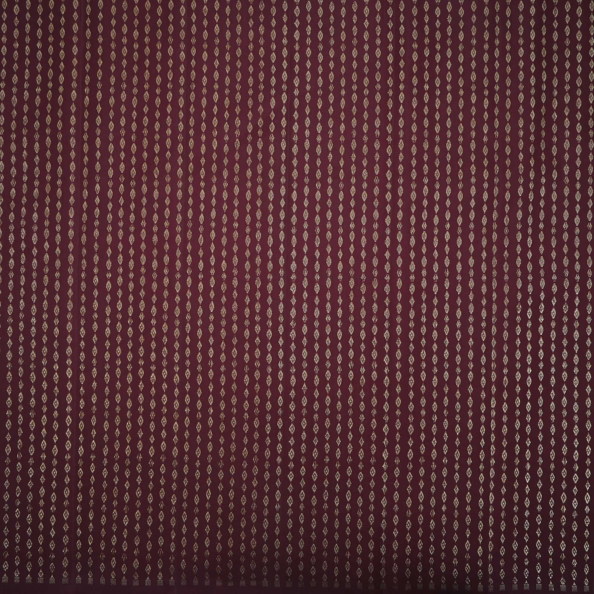 Deep Brown Butti Kanjivaram Fabric
