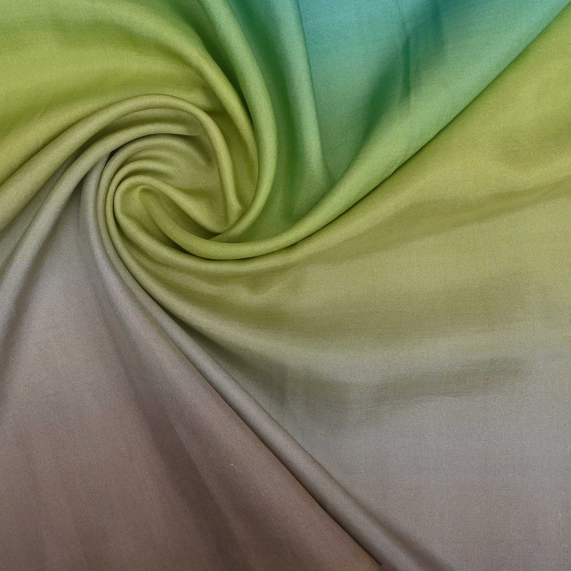 Ombre Multicolour Plain Silk Fabric