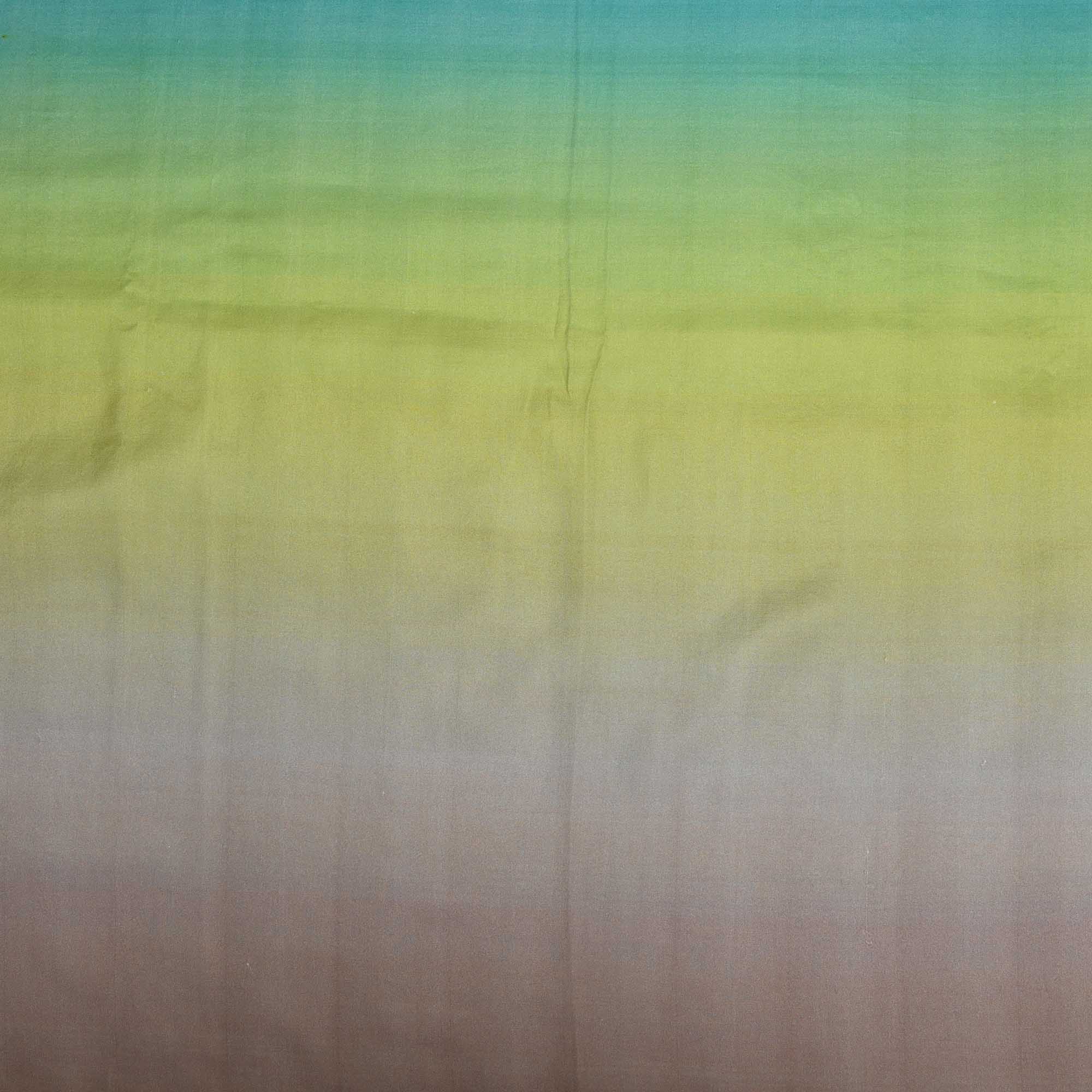 Ombre Multicolour Plain Silk Fabric