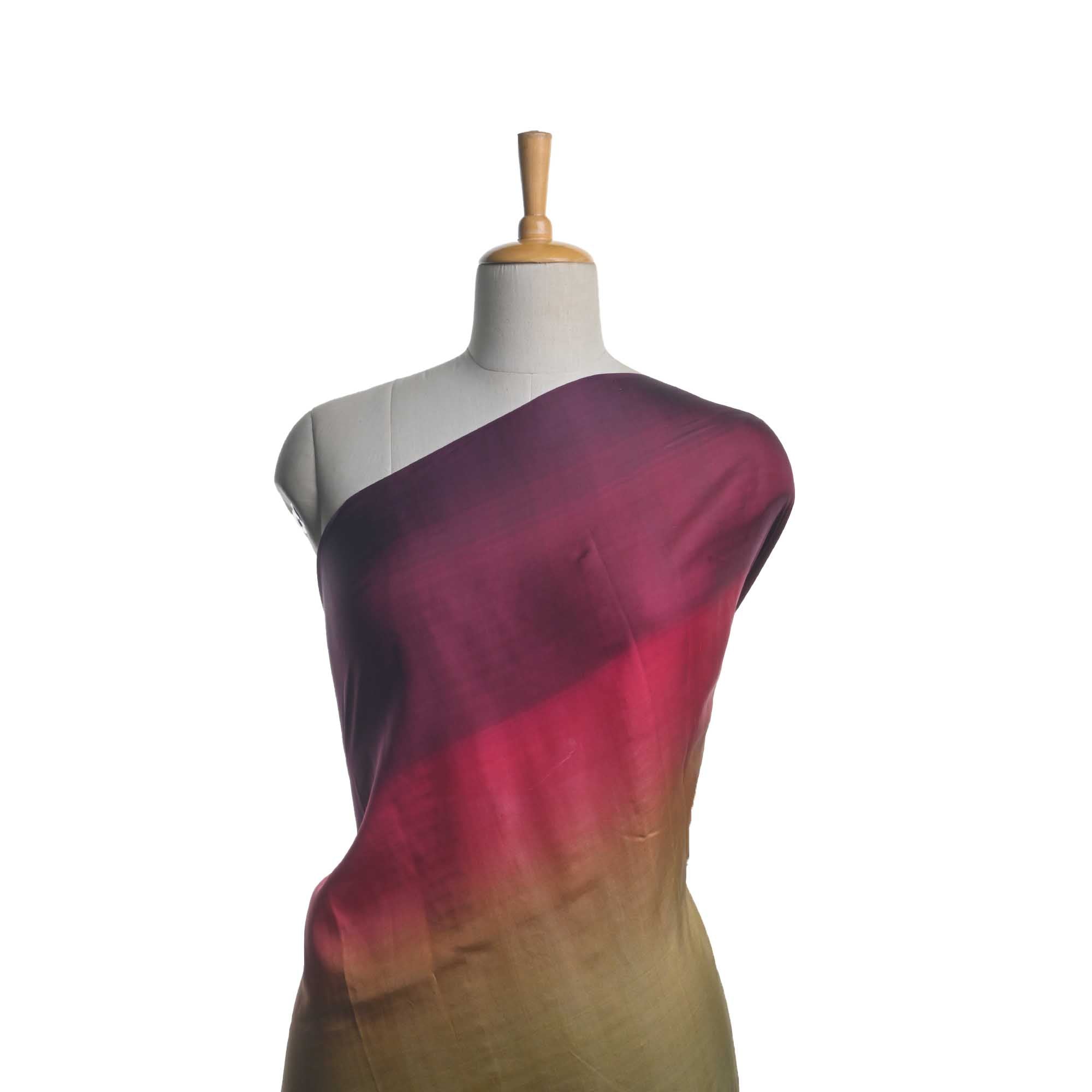 Multicolour Ombre Plain Silk Fabric