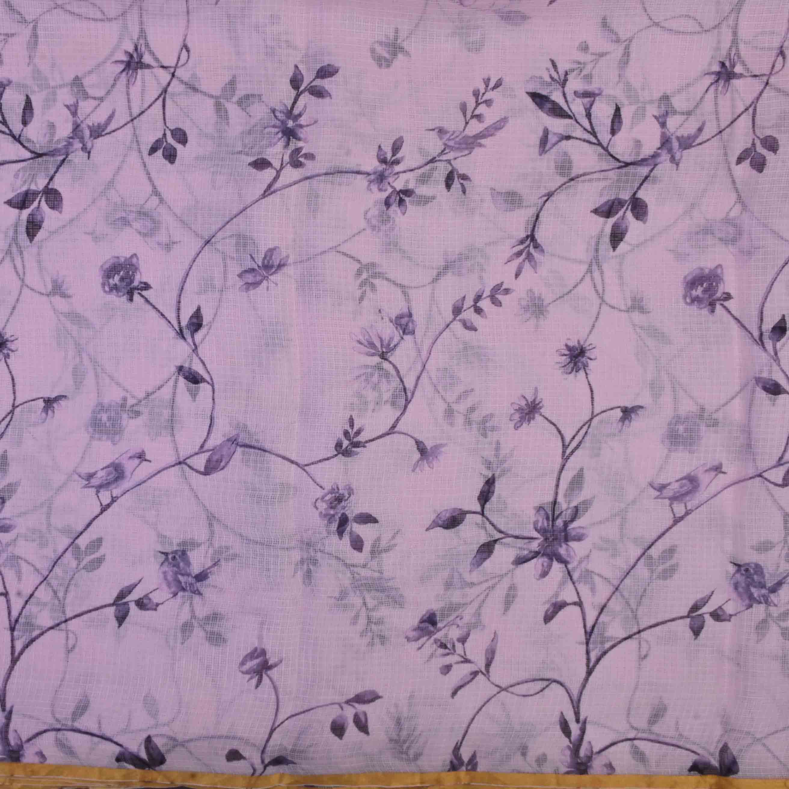 Thistle Purple Printed Kota Fabric