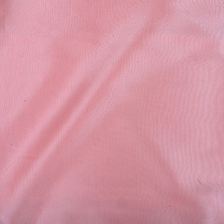 Pastel Rose Pink Plain Shimmer Tissue Fabric