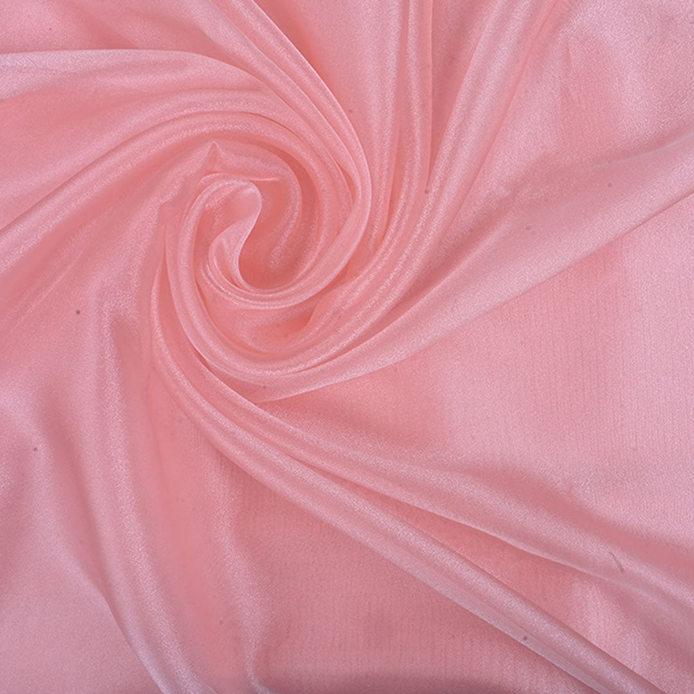 Pastel Rose Pink Plain Shimmer Tissue Fabric