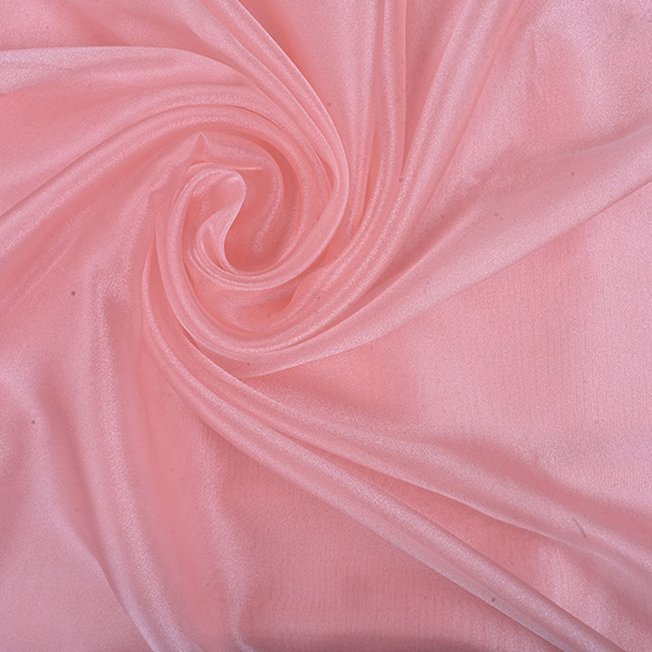 Pastel Rose Pink Plain Shimmer Tissue Fabric