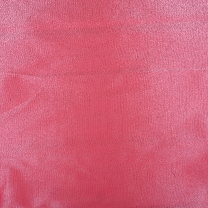 Tulip Pink Plain Shimmer Tissue Fabric