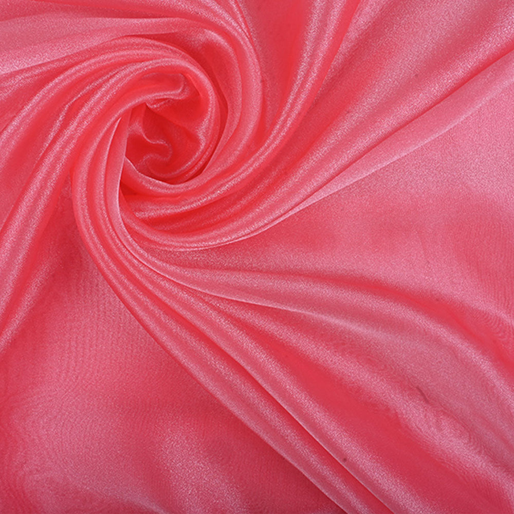 Tulip Pink Plain Shimmer Tissue Fabric