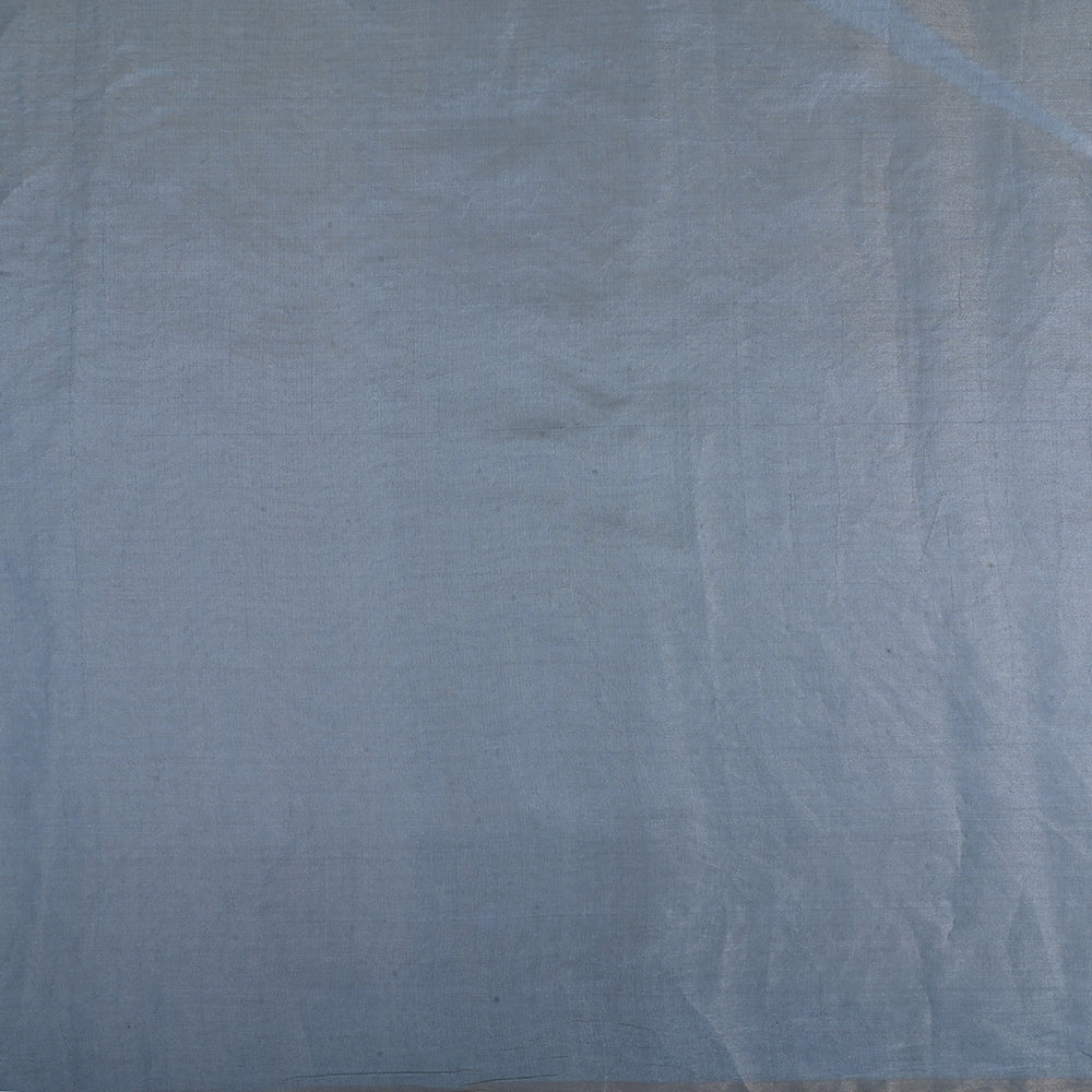 Blue Grey Plain Tissue Fabric