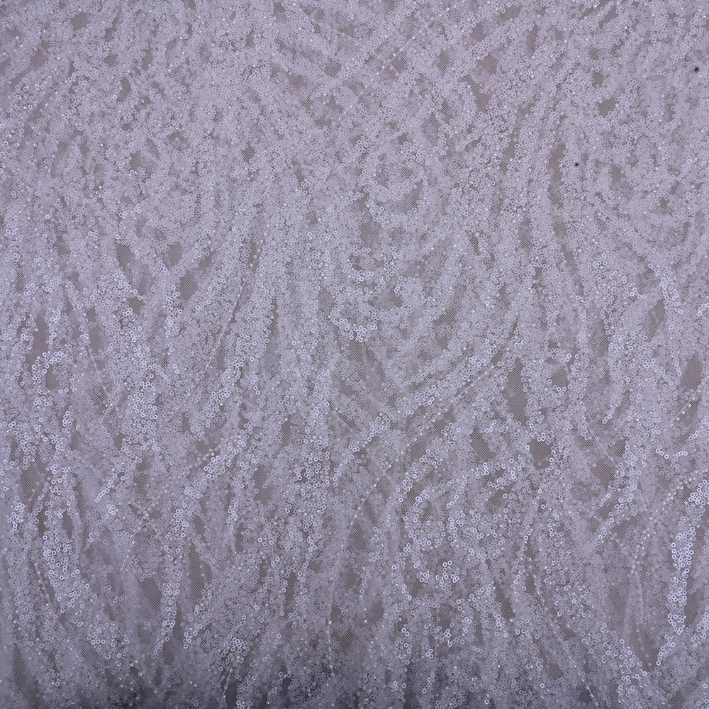 White Embroidery Net Fabric