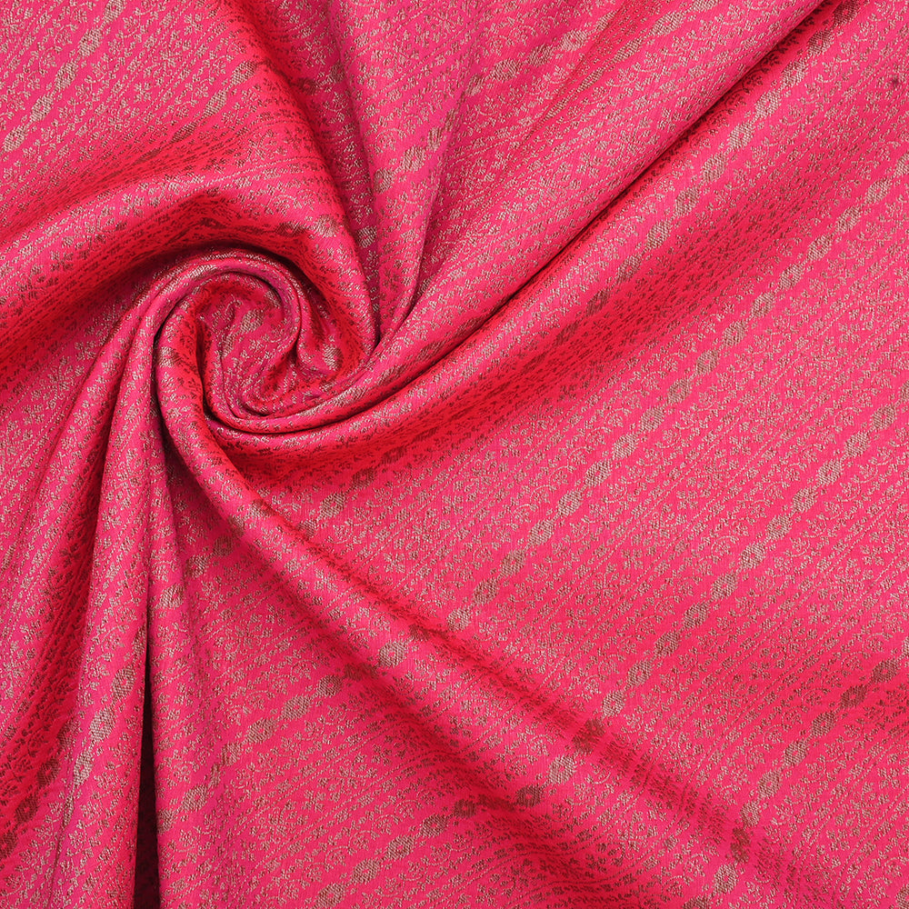 Blush Pink Banarasi Fabric With Floral Weaving