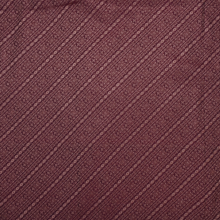 Cardinal Purple Banarasi Fabric With Floral Weaving