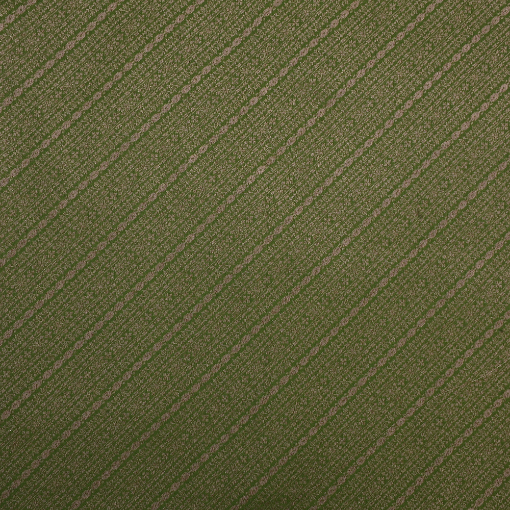 Olive Green Banarasi Fabric With Floral Weaving