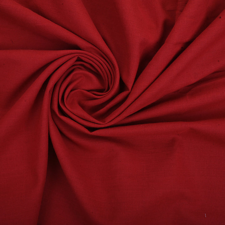 Carmine Red Cotton Fabric