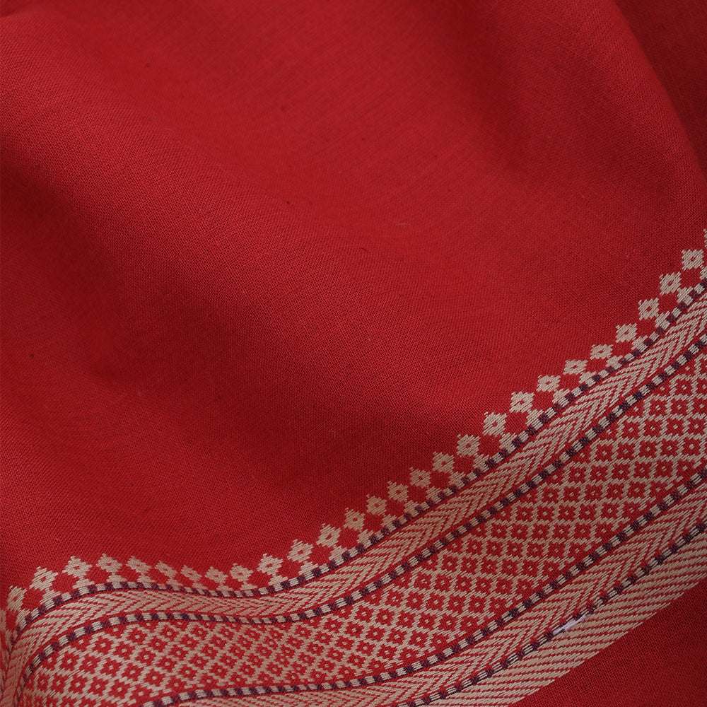 Carmine Red Plain Cotton Fabric