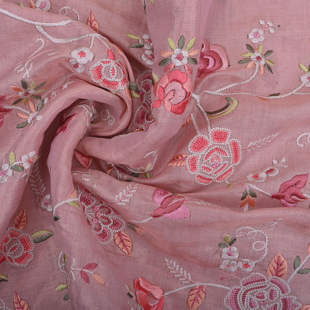 Careys Pink Tussar Fabric