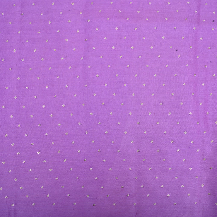 Hot Purple Embroidery Tussar Fabric