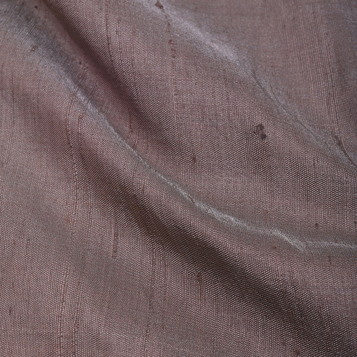 Khaki Brown Raw Silk Fabric