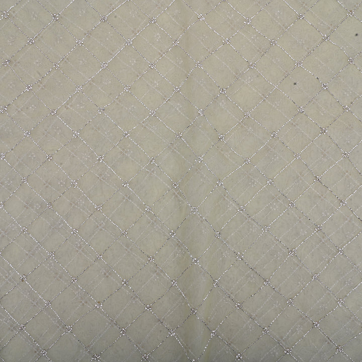 Dove White Organza Fabric