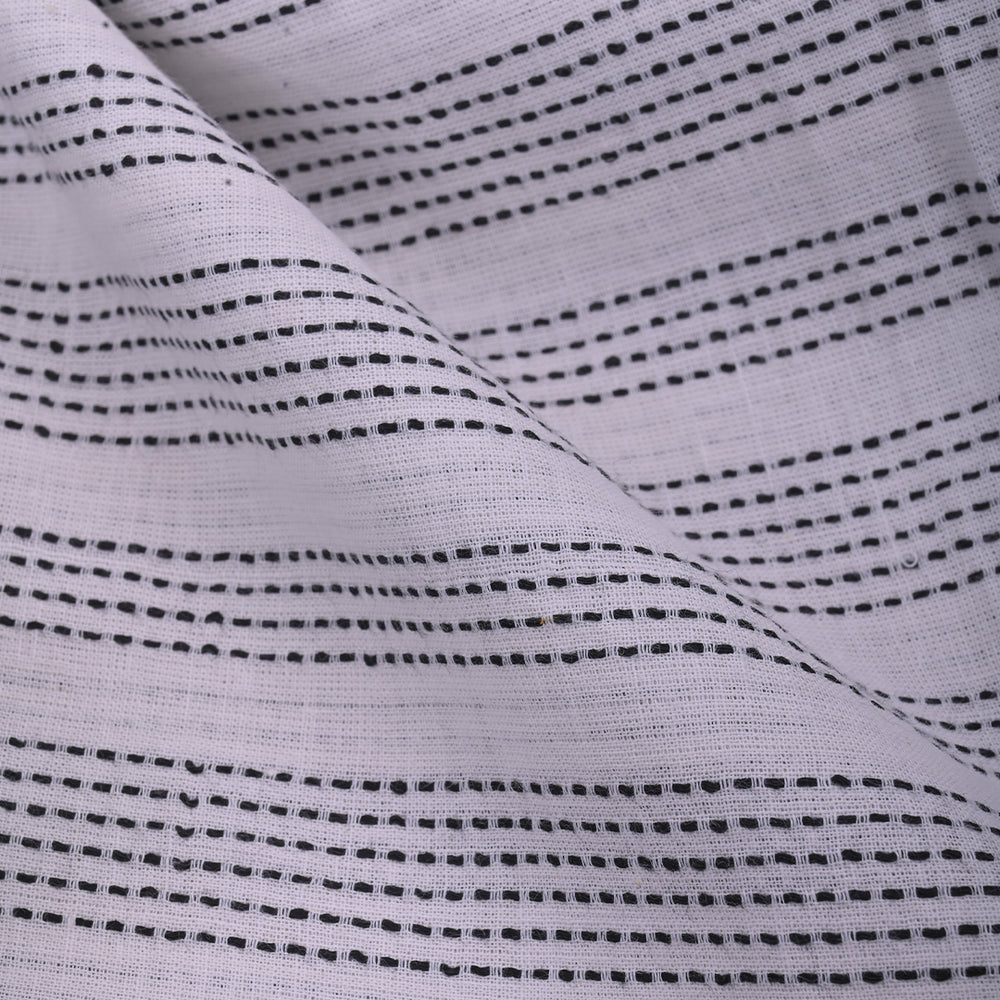 White Traditional Cotton Fabric